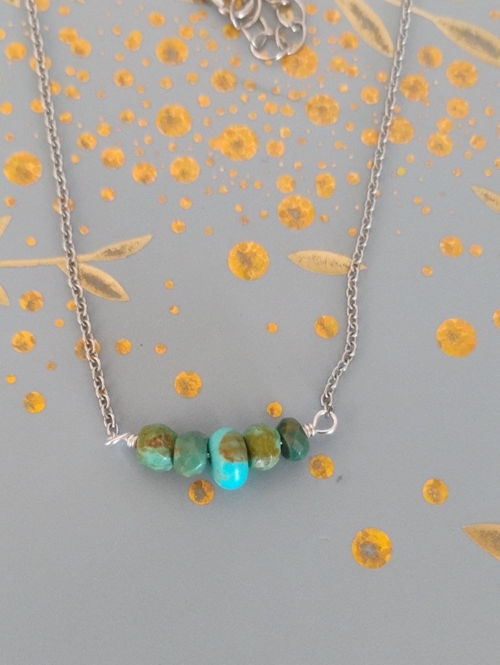 Grade A Kingman Turquoise Necklace - Picture 2 of 8